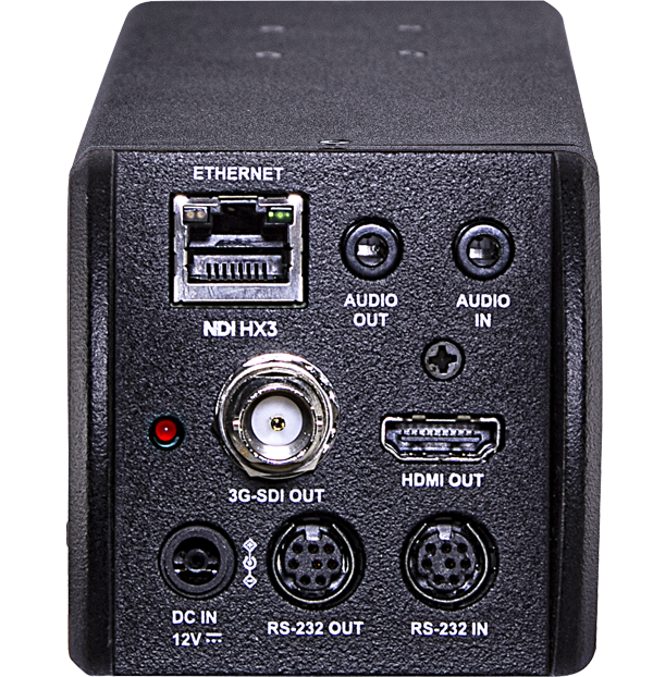 NDI Network with 3G/HDSDI and HDMI simultaneous outputs with stereo audio embedding