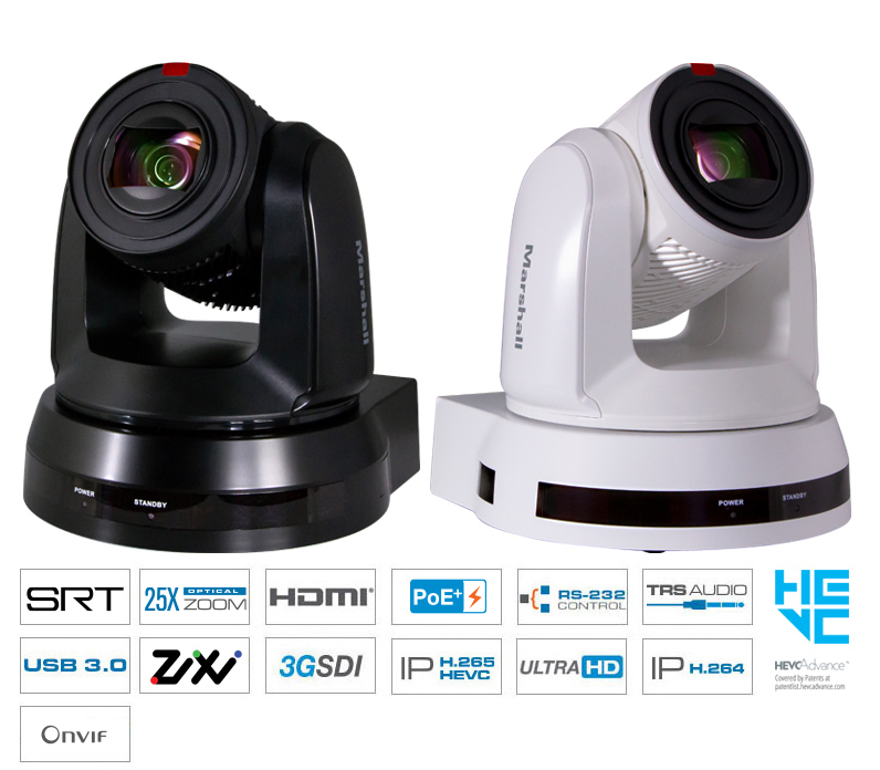 Marshall CV630-BI/WI Pair of 25X IP PTZ UHD Cameras