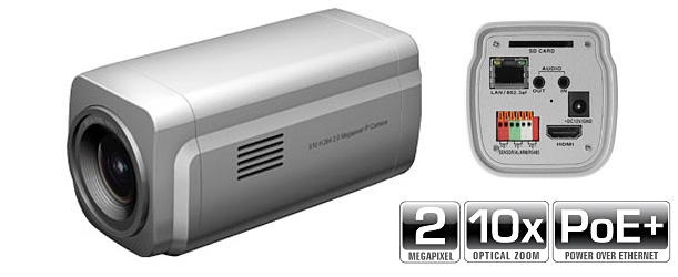 2.0 MP 10x Zoom IP Camera with HDMI