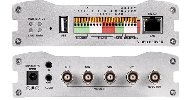 Full D1 resolution 4CH Encoder with 4 composite video in and out