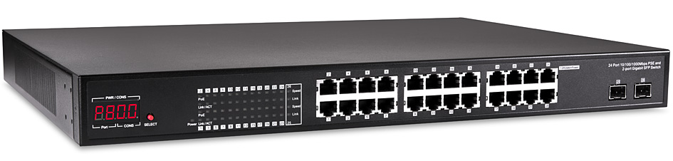 26-port POE Ethernet switch