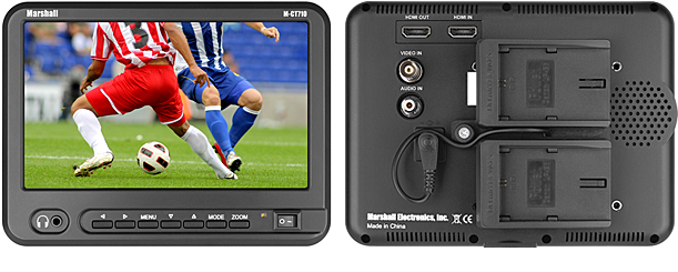 7-Inch High Brightness Camera-Top Monitor with Modular Input/Output 