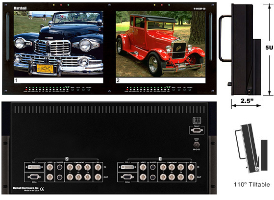 TFT-MegaPixel SDI Multiformat Dual Screen 10.4 inch Monitor Set