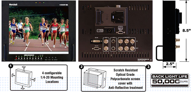 TFT-MegaPixel 10 4 inch Field Monitor with Multiformat Inputs