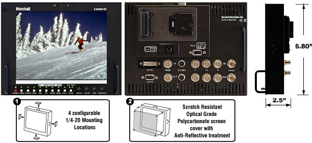 8.4-Inch Field Monitor Multiformat Inputs