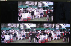 3D monitor 3 screen view