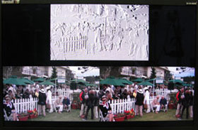 3D screen monitor view with alpha channel