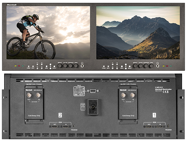 Dual 10.1" Full Resolution LCD Rack Monitor