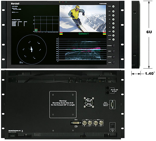 15 inch Rack mount with all HD and SD inputs