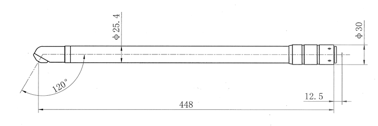 V-PL-HITEMP 448 X 120 High tem harsh environment pinhole lens diagram