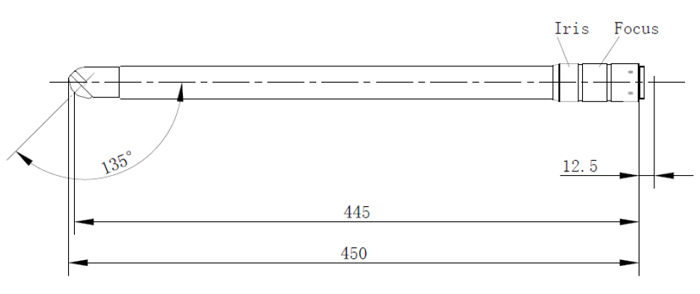 450 x 135 High tem harsh environment pinhole lens diagram