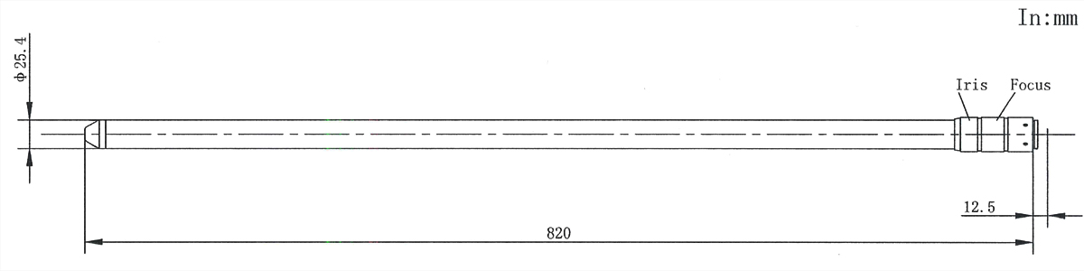 V-PL-HITEMP-820 High tem harsh environment pinhole lens diagram