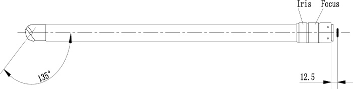 High tem harsh environment pinhole lens diagram